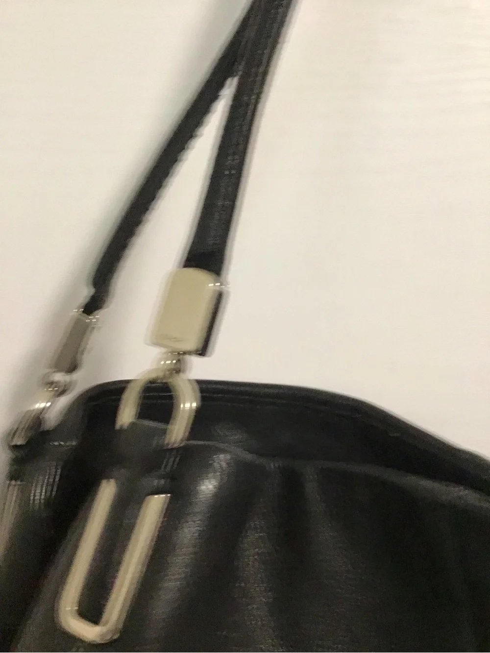 Coach Black Leather Shoulder Bag with Silver Hardware